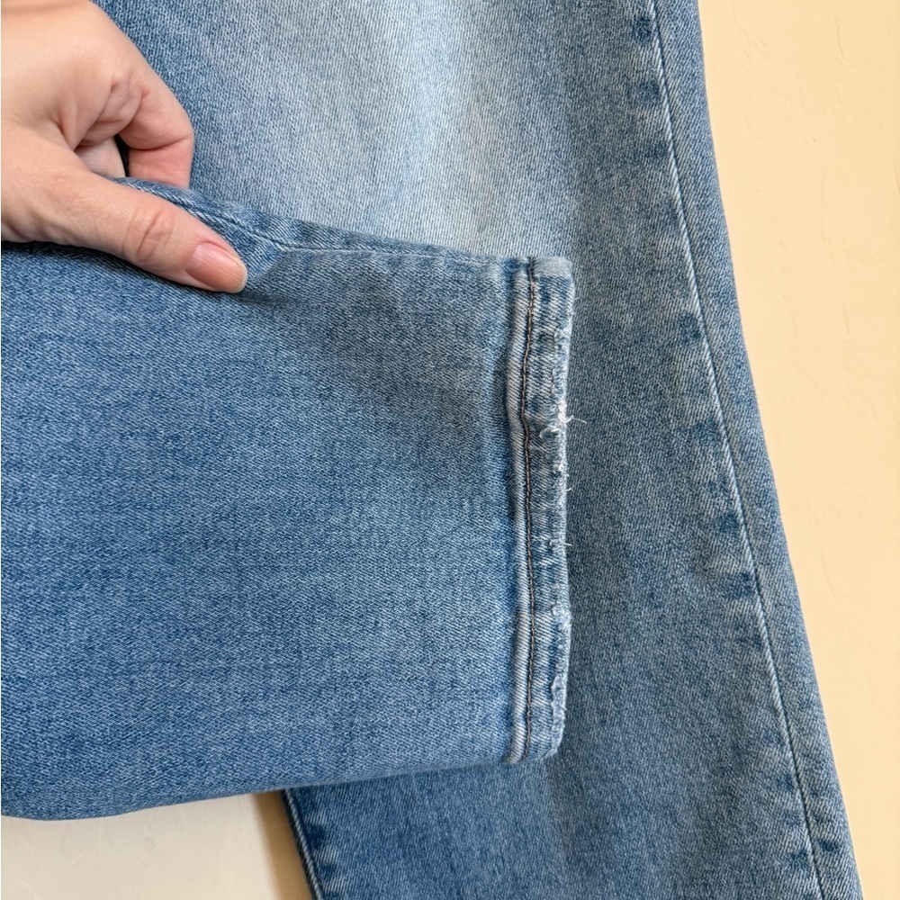 Bayeas High Rise Slim Straight Leg Jeans Medium Wash - Picture 6 of 10